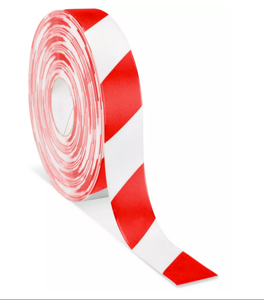 Deluxe Safety Tape - 2" x 100' Red & White