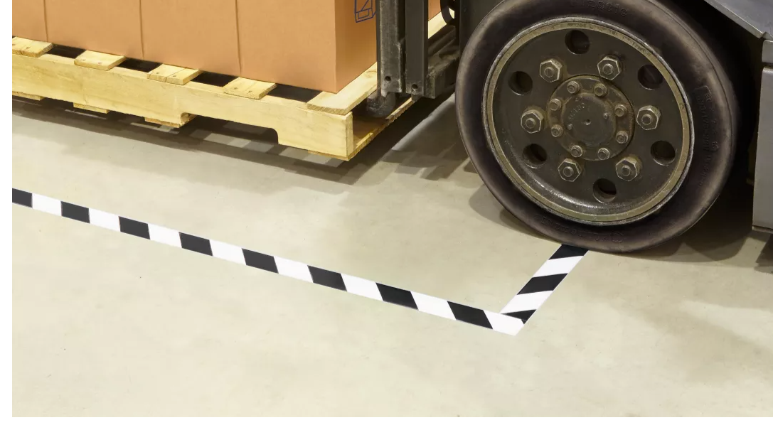 Deluxe Safety Tape - 2" x 100' White & Black
