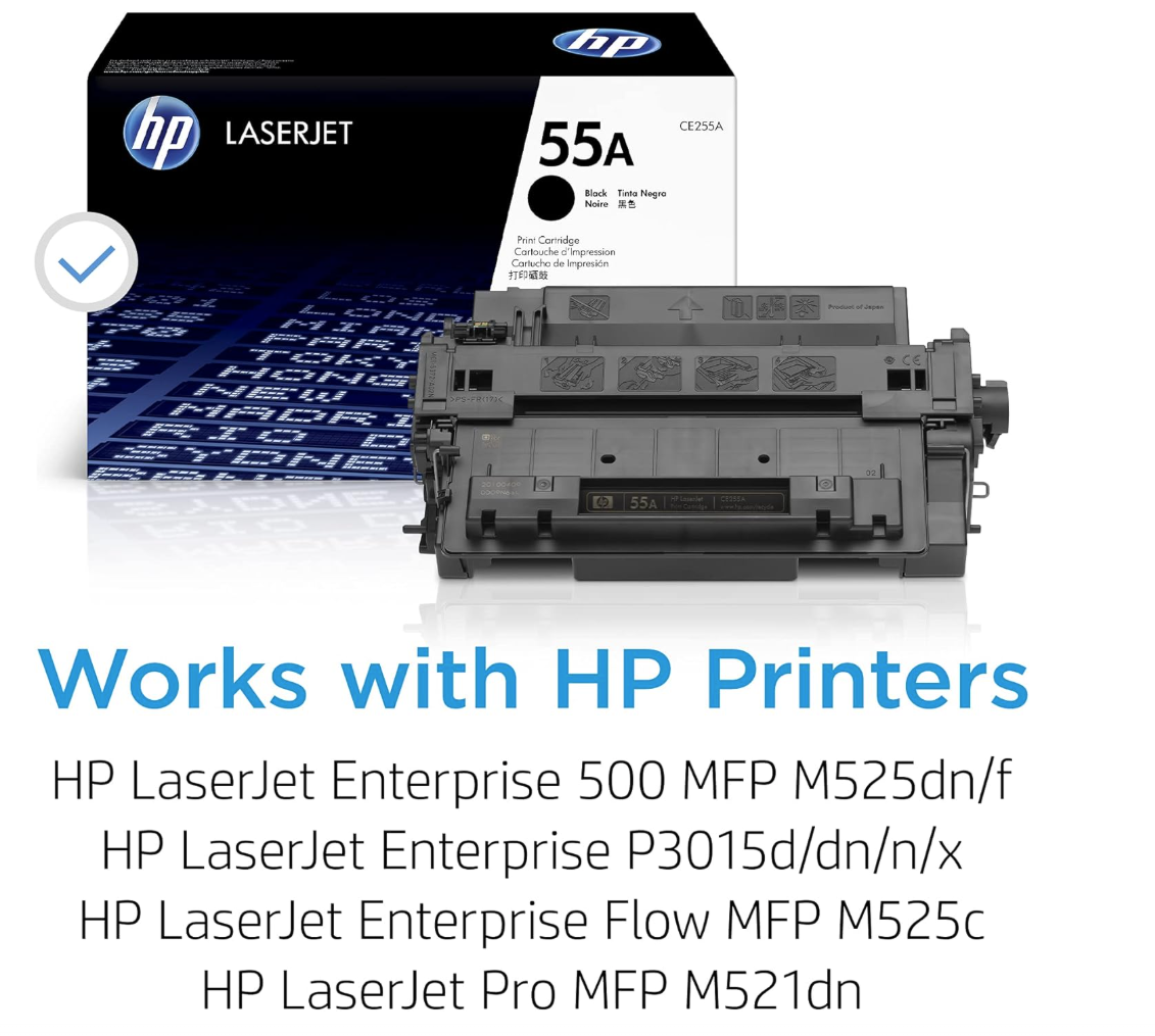HP 55A Black Toner Cartridge for HP Printers