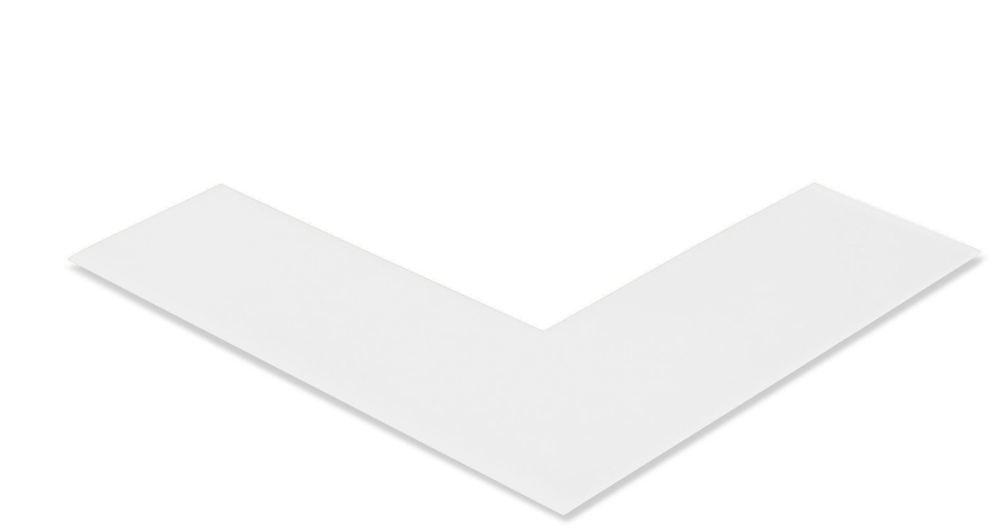 Safety Tape Angles - 6 x 6 x 2" White