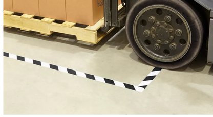 Deluxe Safety Tape - 2" x 100' White & Black