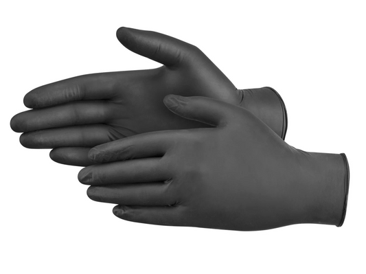 Black Industrial Nitrile Gloves - Powder-Free 100pcs