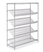 Slanted Wire Shelving - 48 x 18 x 63"