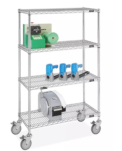 Chrome Mobile Shelving - 36 x 18 x 60"