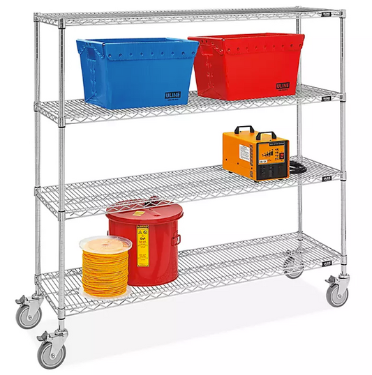 Chrome Mobile Shelving - 60 x 18 x 60"