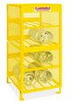 Horizontal Gas Cylinder Cabinet - Assembled, 8 Cylinder Capacity