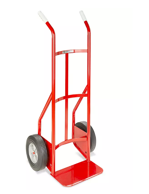 Dual Handle Steel Hand Truck - Solid Wheels