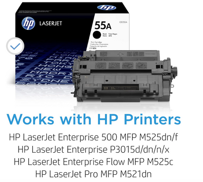 HP 55A Black Toner Cartridge for HP Printers