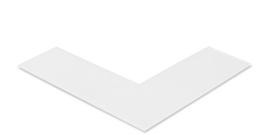 Safety Tape Angles - 6 x 6 x 2" White