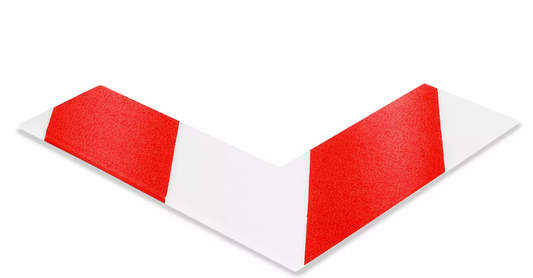 Safety Tape Angles - 6 x 6 x 2" Red and White