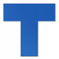 Safety Tape Shapes - 6 x 6 x 2", T-Shape Blue